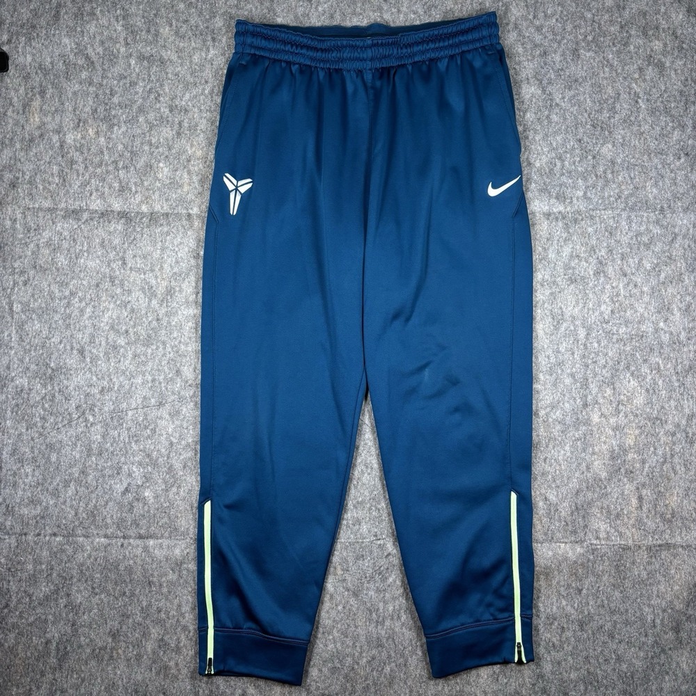 Nike Therma Fit Kobe Bryant Sweatpants Men's 36 x 30 Blue 2015‎ Zip Ankle